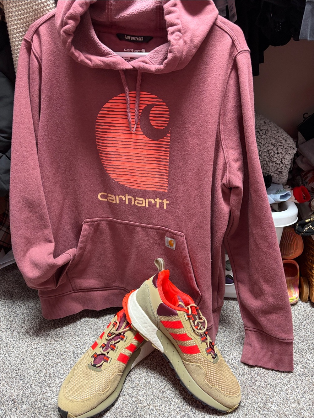 Carhartt Pink Dusty Rose Hoodie ! sneakers sold separately